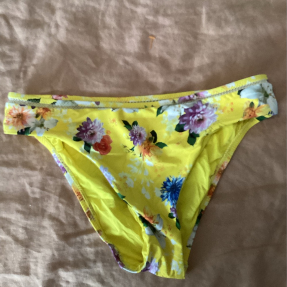 Nanette Lepore Floral Bikini Bottom - Yellow and Multicolor